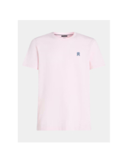 T-shirt monogramme th brodé rose homme - Tommy Hilfiger