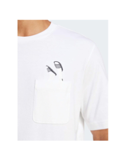 T-shirt lounge slide graphic pocket blanc homme - Adidas
