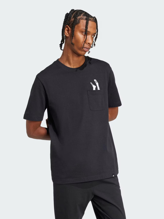 T-shirt slide pocket noir homme - Adidas