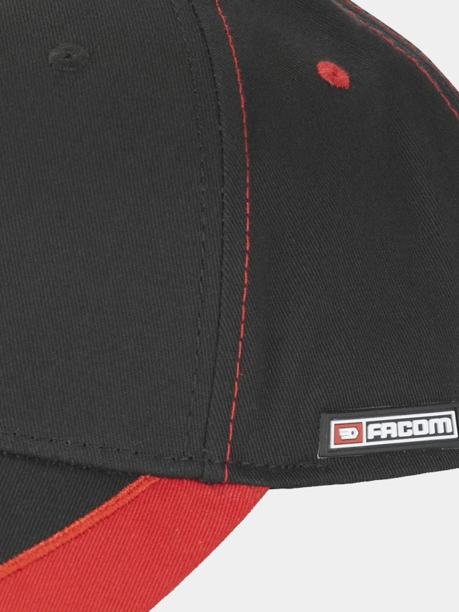 Casquette ajustable noir et rouge - Facom