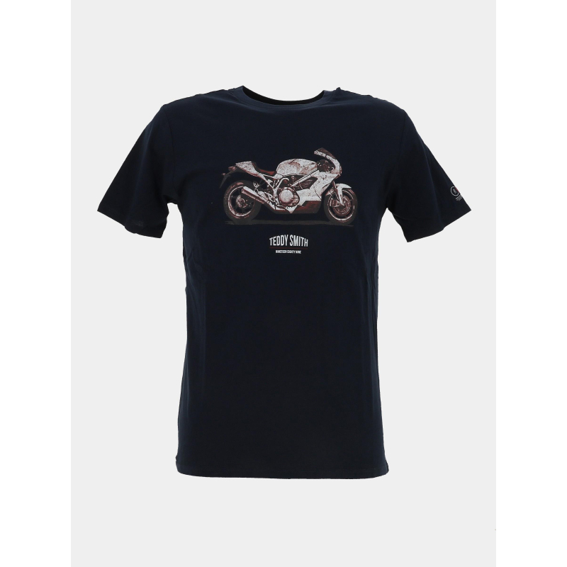 T-shirt à manches courte t-carser bleu marine homme - Teddy Smith