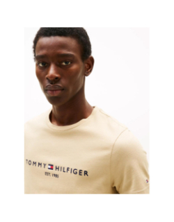 T-shirt uni logo core kaki homme - Tommy Hilfiger