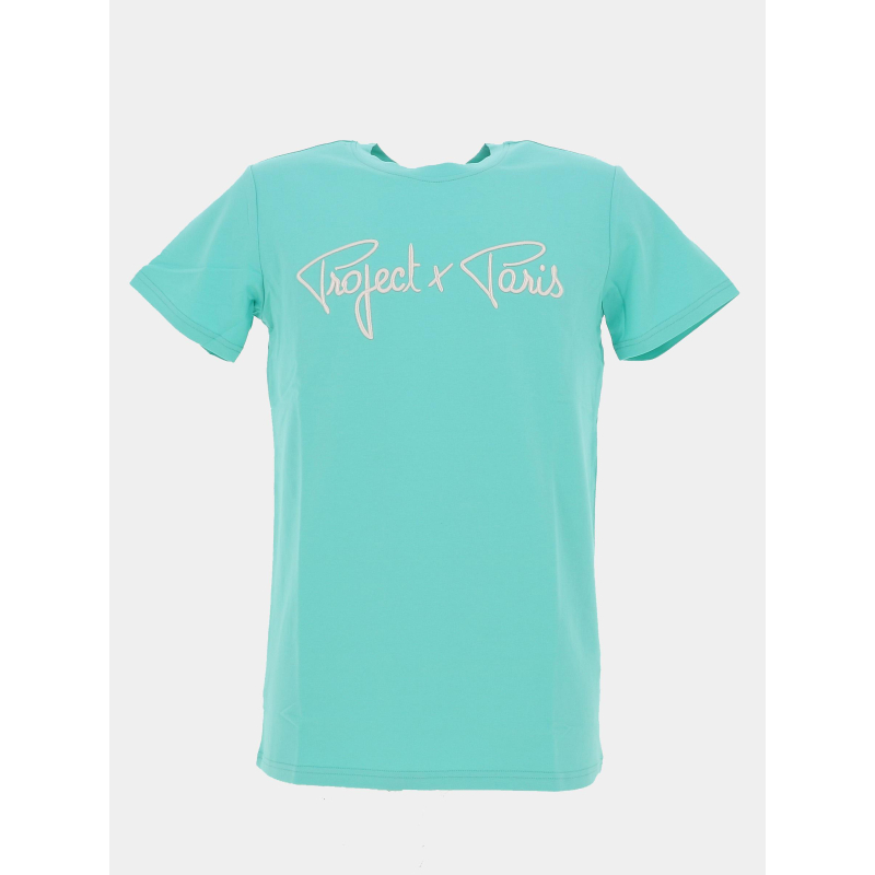 T-shirt logo brodé vert homme - Project X Paris