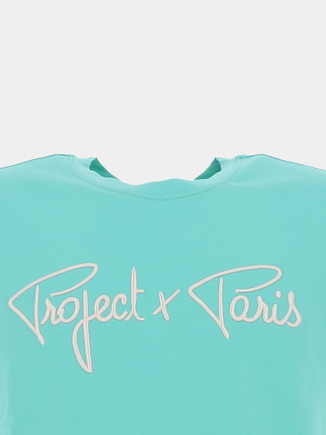 T-shirt logo brodé vert homme - Project X Paris