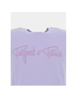 T-shirt logo brodé violet homme - Project X Paris
