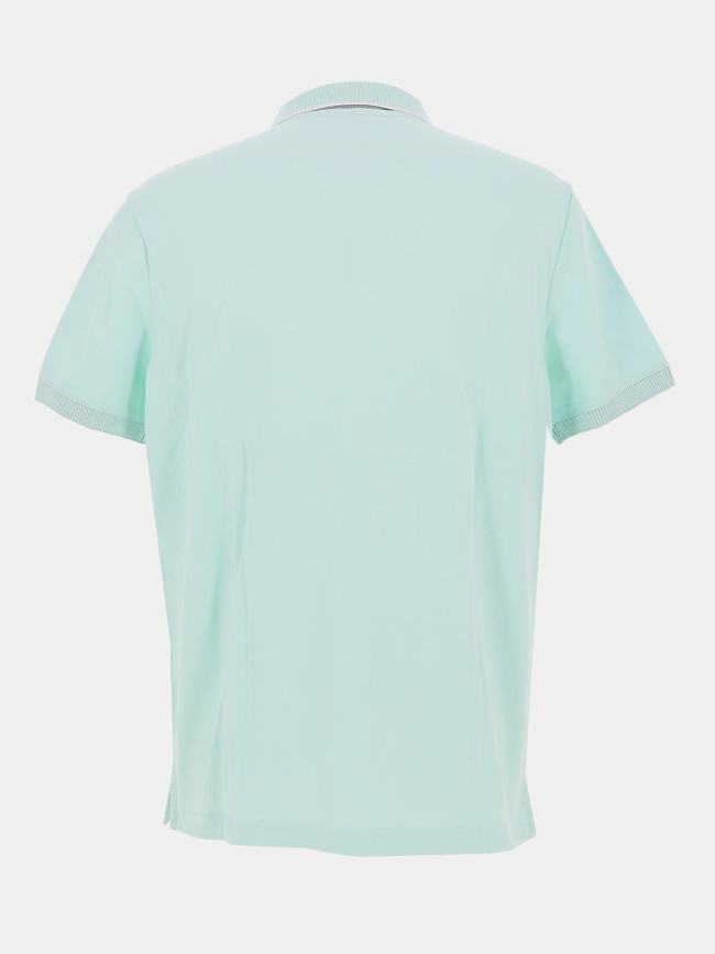Polo stretch en piqué turquoise homme - Calvin Klein