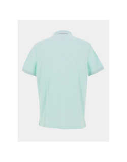 Polo stretch en piqué turquoise homme - Calvin Klein