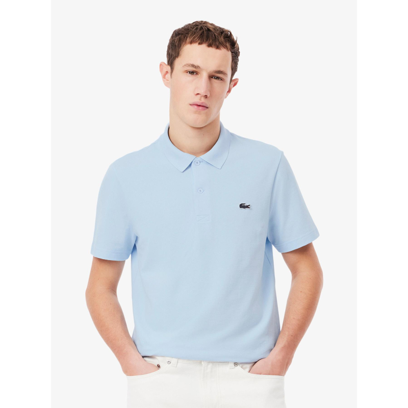 Polo regular fit en coton mélangé bleu ciel homme - Lacoste