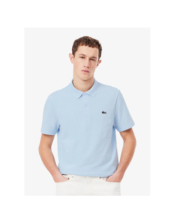 Polo regular fit en coton mélangé bleu ciel homme - Lacoste