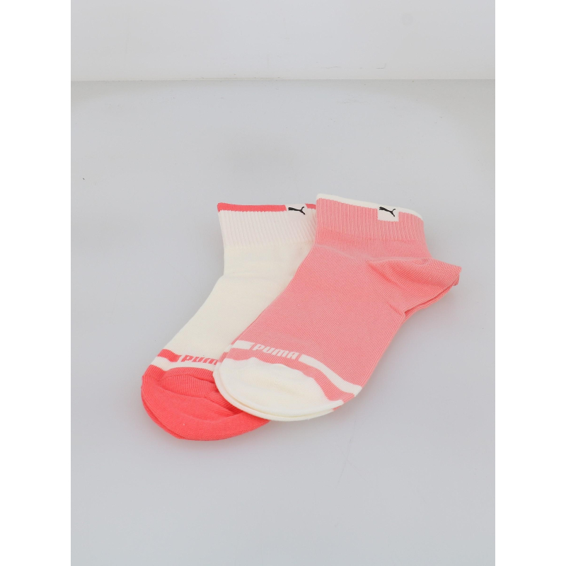 Pack 2 paires de chaussettes heritage rose beige femme - Puma