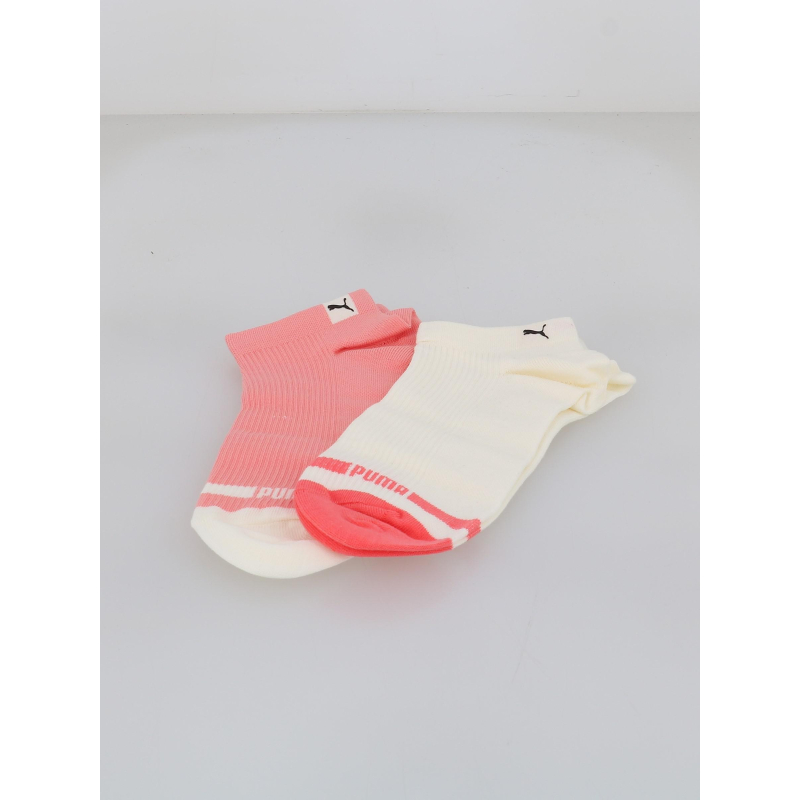 Pack 2 paires de chaussettes heritage rose et beige femme - Puma