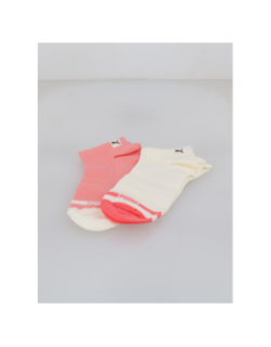 Pack 2 paires de chaussettes heritage rose et beige femme - Puma