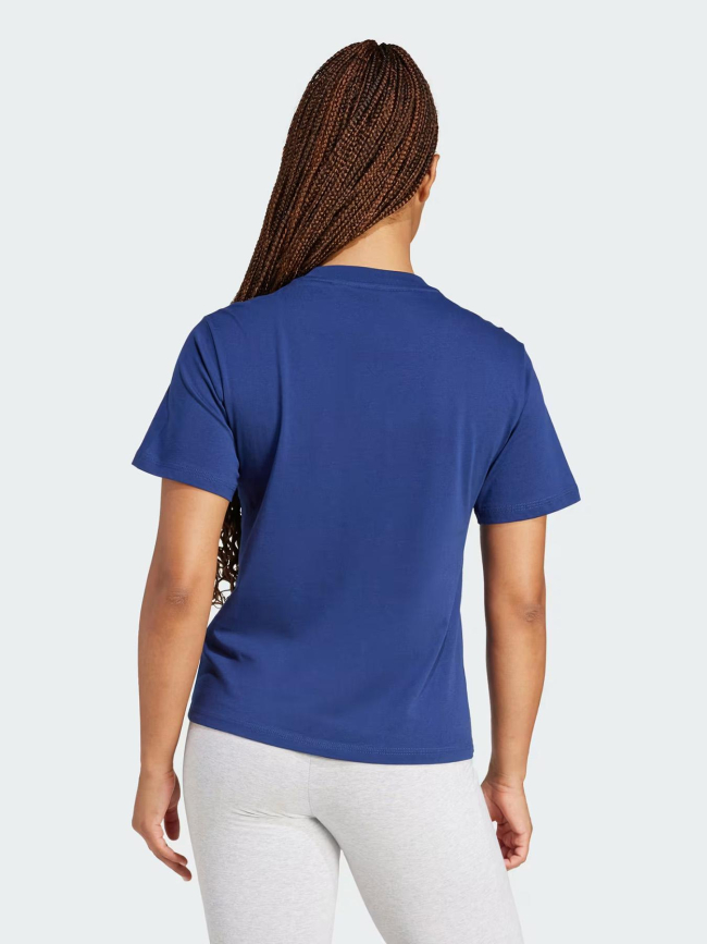 T-shirt à manches courtes petit logo bleu marine femme - Adidas