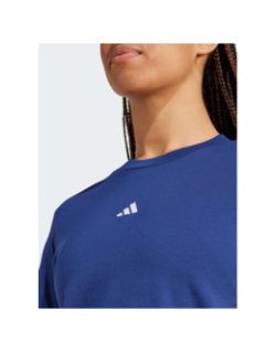 T-shirt à manches courtes petit logo bleu marine femme - Adidas