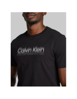 T-shirt à manches courtes double logo noir homme - Calvin Klein