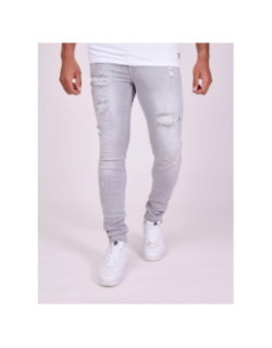 Jean skinny effet usé gris homme - Project X Paris