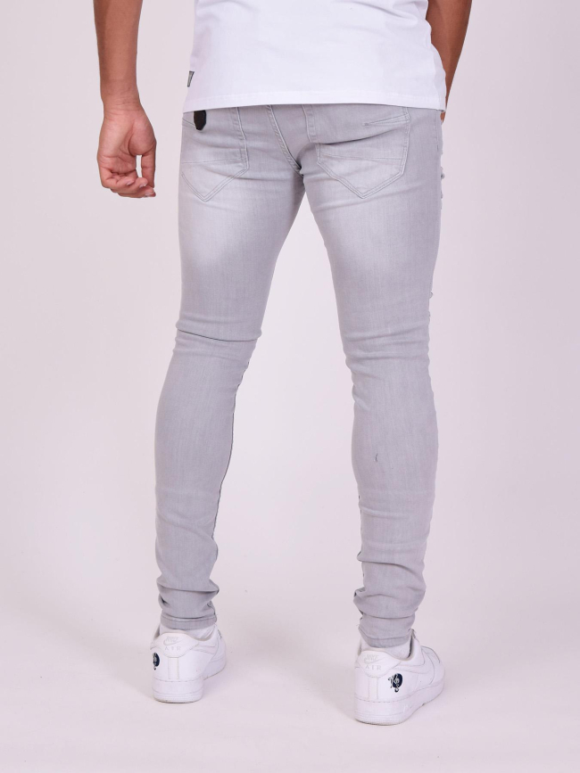 Jean skinny effet usé gris homme - Project X Paris
