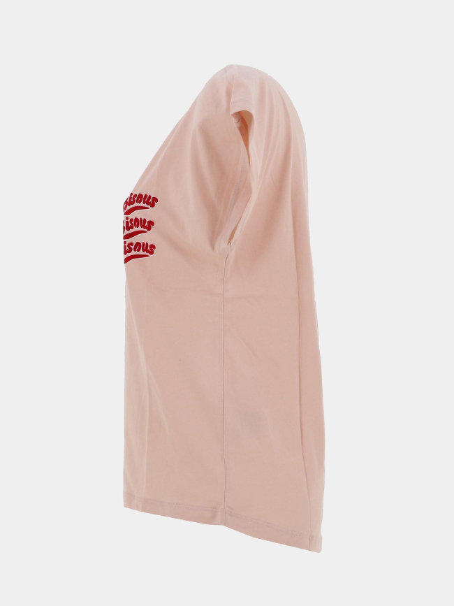 T-shirt à manches courtes onlcollie life rose femme - Only