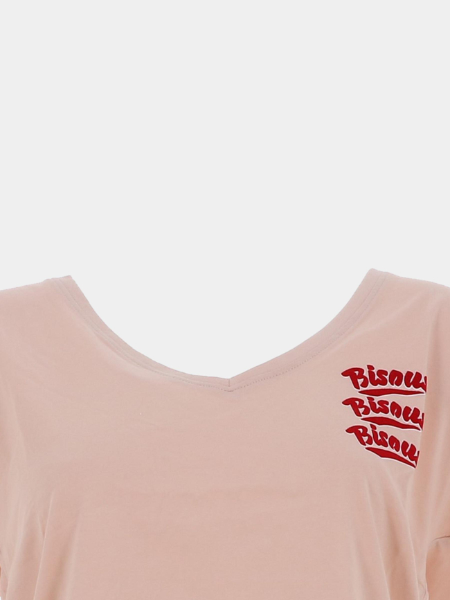 T-shirt à manches courtes onlcollie life rose femme - Only