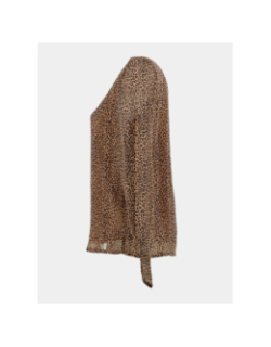 Top à manches longues leopard brillant marron femme - Only