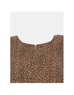 Top à manches longues leopard brillant marron femme - Only
