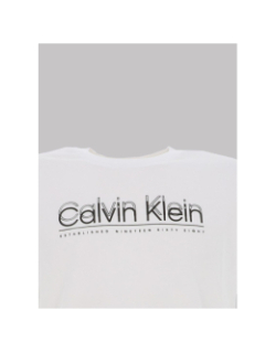 T-shirt à manches courtes double logo blanc homme - Calvin Klein