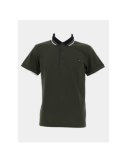 Polo à manches courtes gavroch kaki homme - Benson & Cherry