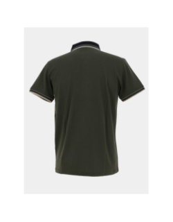 Polo à manches courtes gavroch kaki homme - Benson & Cherry