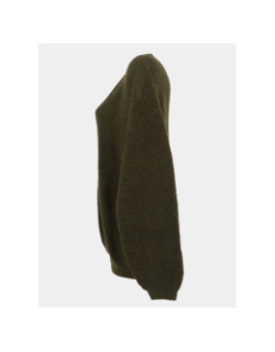 Pull à col v p-mag kaki femme - Teddy Smith