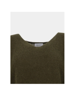 Pull à col v p-mag kaki femme - Teddy Smith