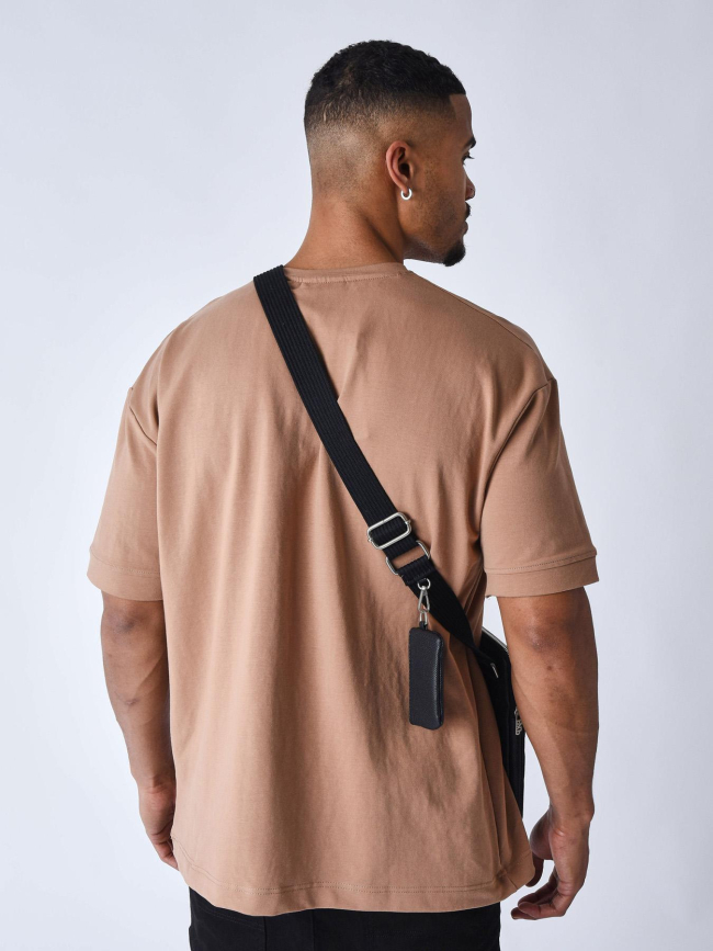 T-shirt uni logo marron homme - Project X Paris