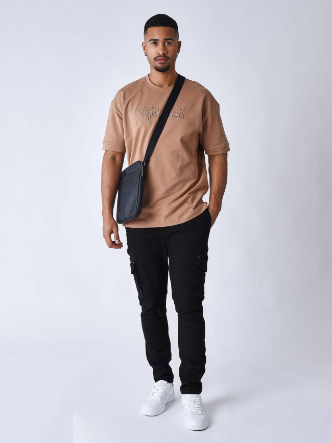 T-shirt uni logo marron homme - Project X Paris