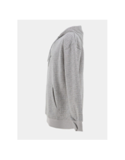 Sweat à capuche all over labyrinthe beige homme - Project X Paris