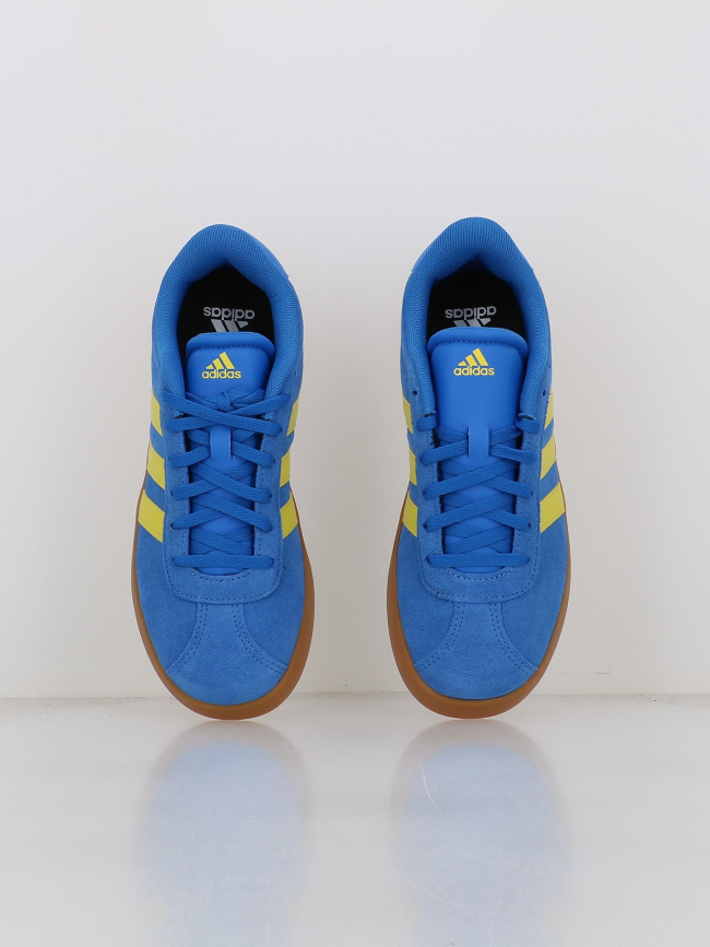 Baskets vl court 3.0 k bleu jaune enfant - Adidas