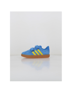 Baskets à scratch vl court 3.0 cf bleu jaune enfant - Adidas