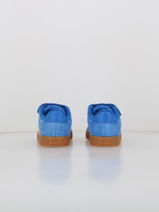 Baskets à scratch vl court 3.0 cf bleu jaune enfant - Adidas