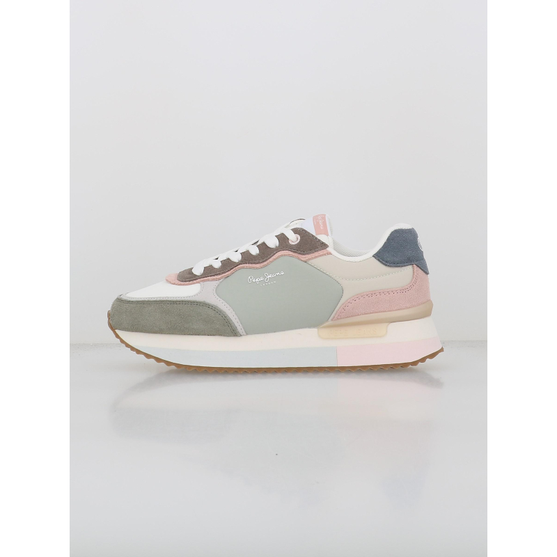 Baskets rusper class bleu kaki rose femme - Pepe Jeans
