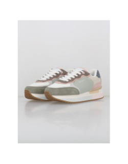 Baskets rusper class bleu kaki rose femme - Pepe Jeans