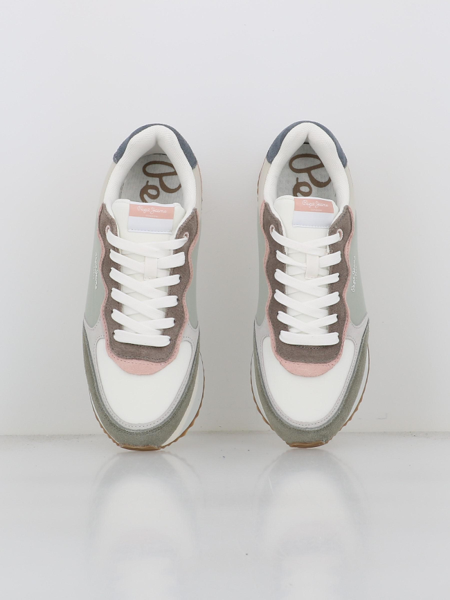 Baskets rusper class bleu kaki rose femme - Pepe Jeans