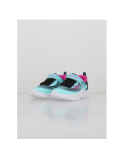 Baskets à scratch microspec advance bleu enfant - Skechers