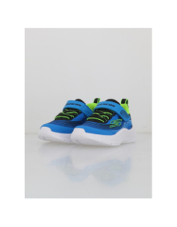 Baskets à scratch microspec advance bleu enfant - Skechers