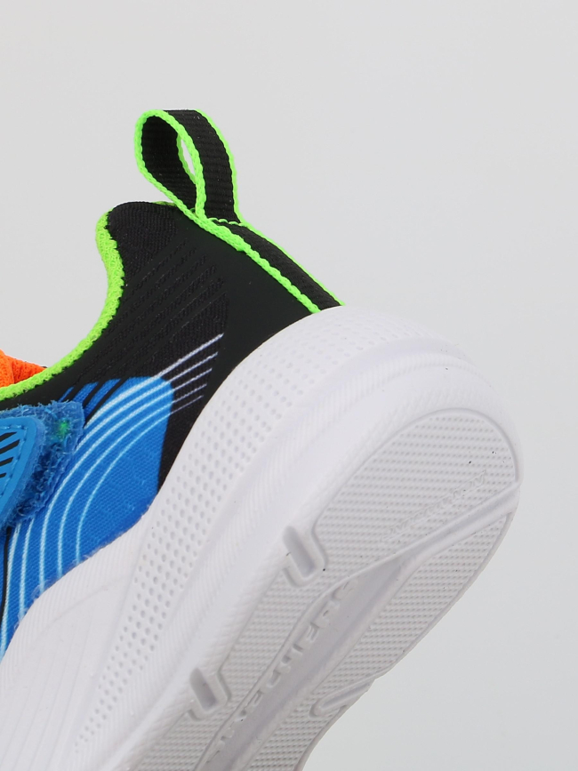 Baskets à scratch microspec advance bleu enfant - Skechers