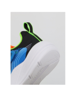Baskets à scratch microspec advance bleu enfant - Skechers