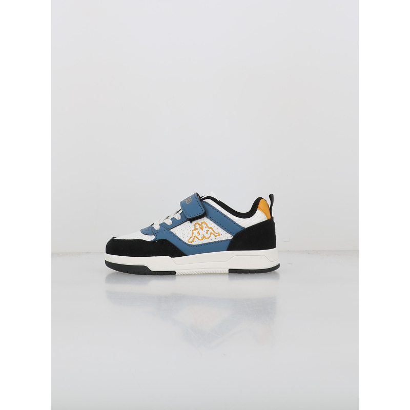Baskets à scrach logo manis blanc bleu noir garçon - Kappa