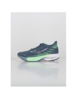 Chaussures de running wave rider 28 bleu vert femme - Mizuno