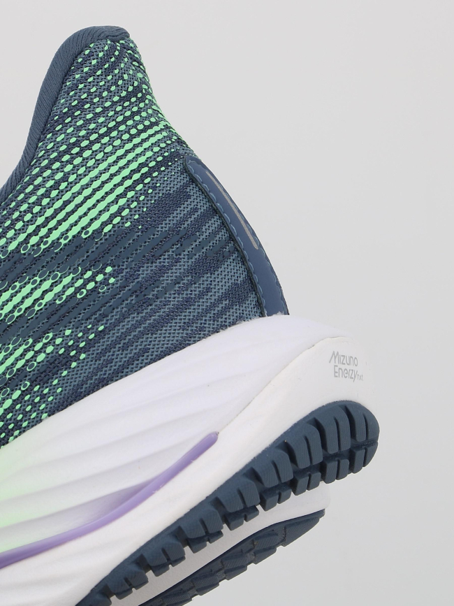 Chaussures de running wave rider 28 bleu vert femme - Mizuno