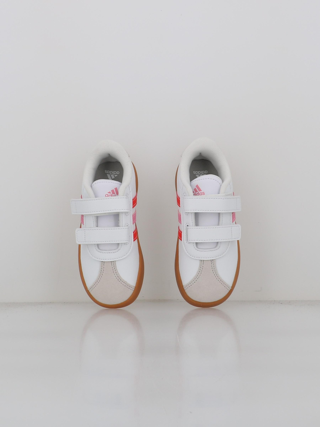 Baskets à scratch vl court 3.0 cf blanc rose enfant - Adidas