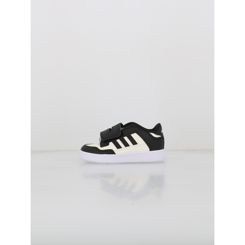 Baskets scratch rapid court cf blanc noir enfant - Adidas