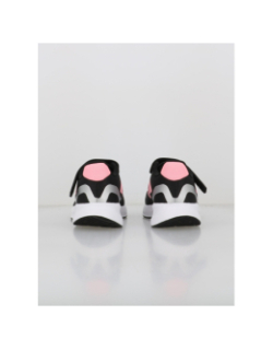 Baskets à scratch runfalcon 5 noir rose enfant - Adidas