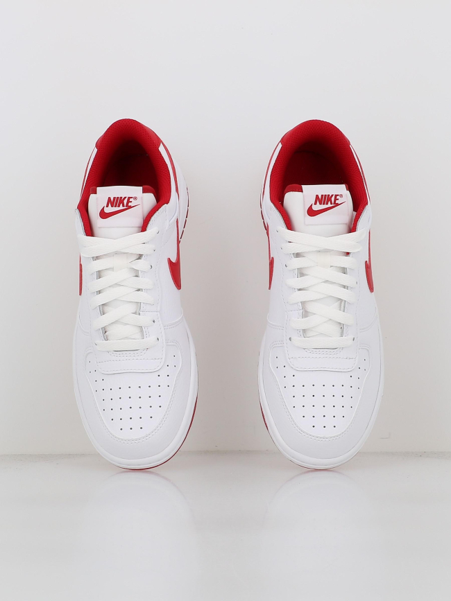 Baskets en cuir big low blanc rouge homme - Nike